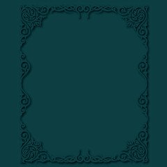 Frame, in the style of an ornament, Vector illustration eps 10, Art.