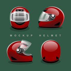 Mockup motorcycle helmet