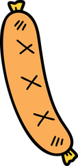Hand Drawn delicious sausage illustration