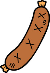Hand Drawn delicious sausage illustration