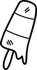 Hand Drawn ice cream stick illustration