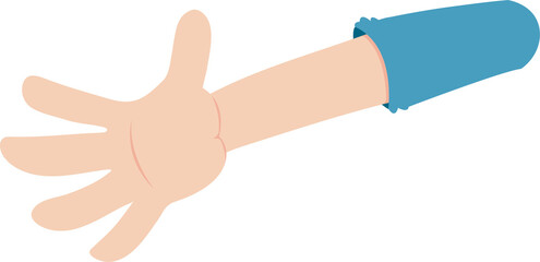 Flat Hand Isolated icons Flat Color illustration Png #24