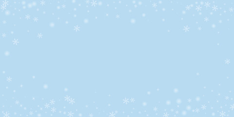 Magic falling snow christmas background. Subtle