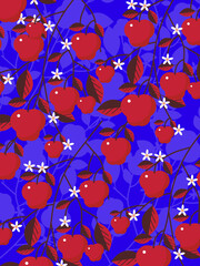 art illustration background pattern seamless icon symbol logo wallpaper of apple fruits