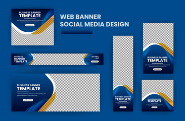 Web banner design template Set, Horizontal web banner. Modern Gradient  cover header background for website design, Social Media Cover ads banner, invitation card design template