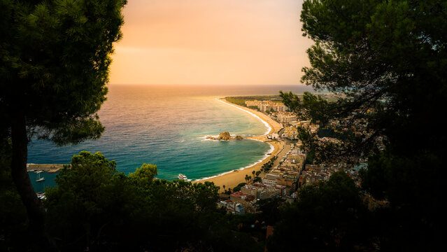 Blanes coucher de soleil