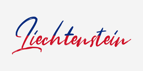 Naklejka na ściany i meble Liechtenstein text color sketch viector