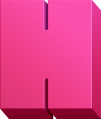 3D uppercase alphabet text