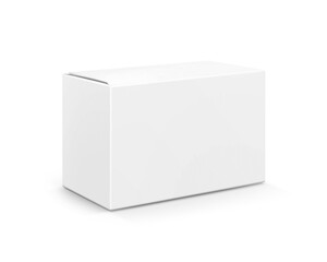 Blank packaging white cardboard paper box for product design mock-up - obrazy, fototapety, plakaty