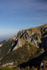 Autumn Mountain Peaks in the Tatra Mountains, Poland, Path Toward Czerwone Wierchy