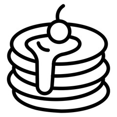 Pancake, pancakes, crepe icon