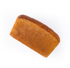 Black bread in the form of a brick