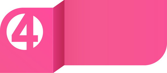 origami number element banner background