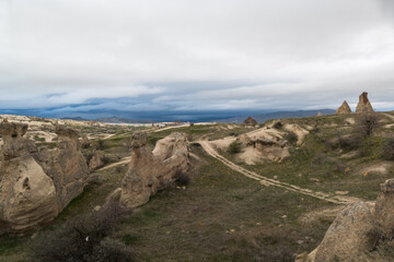 Fototapeta na wymiar Cappadocia Landscape, Turkey, UNESCO World Heritage Site