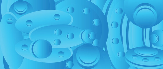 3d blue technology background vector illustration