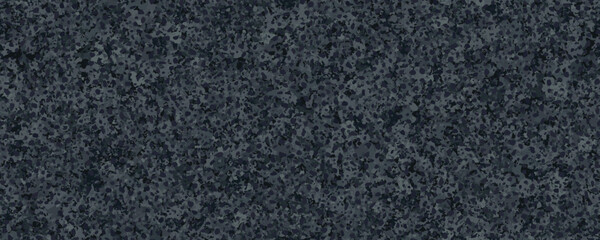 Dark grey abstract tarmac seamless pattern top view. Black asphalt texture. Vector illustration of road coat material. Grunge granular closeup surface. Bitumen grain highway backdrop
