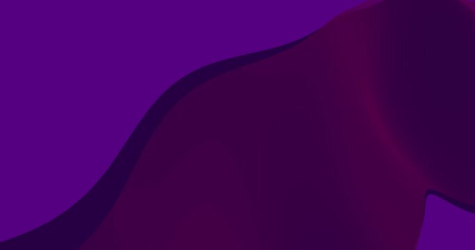 Looped abstract purple, ultraviolet fancy waves background. Bright background wallpaper in loop. Modern shape as weave background with multicolor. Logo animation or transition in flat wave animationa