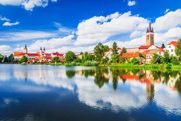 Tuinposter Beautiful Telc, historical city in Moravia, Czech Republic. © ecstk22