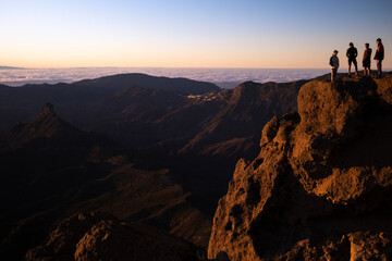 sunset in the mountains