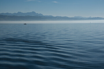 Fototapeta premium Bodensee mit Blick zum Säntis