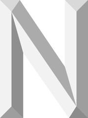 alphabet letter 3d style