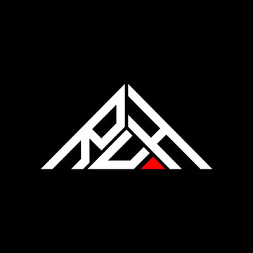 RUH letter logo creative design with vector graphic, RUH simple and modern logo in triangle shape.