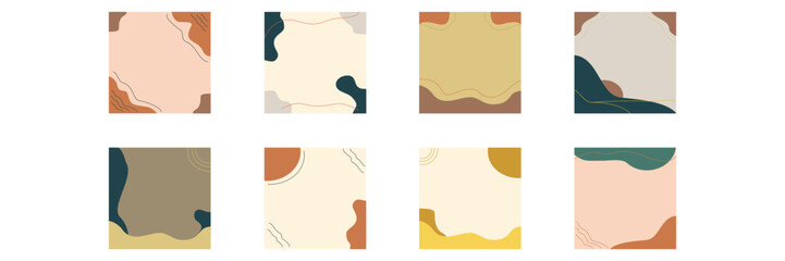 Abstract background set consisting of several variations, suitable for templates, covers, and other design needs