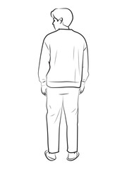sweater man casual pose