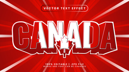 Canada football world cup background theme editable text style effect © EkaRangga