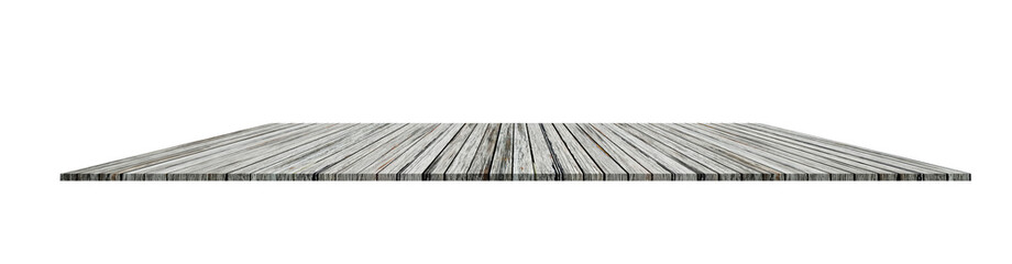 Empty Grey Shelf Table wooden Isolated on White Background,Blank Gray Counter Concrete Display Backdrop,Wall Room Design for Presentation Products,Interiors Construction Mockup Studio Room Free Space.