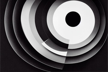 beautiful abstract digital illustration conceptual art black and white