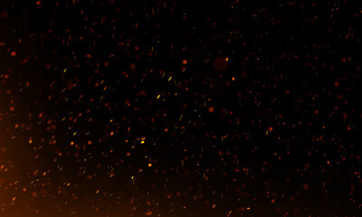 Flame and particles dust 