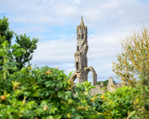 The Cathedral of St Andrew in Fife, Scotland. It was built in 1158 and became the centre of the Medieval Catholic Church