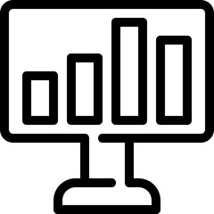 monitor chart bar icon