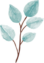 watercolor leaf bloral design minimal