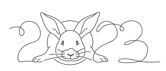 2023 New Year with cute rabbit.