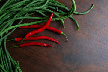 Indonesian local chili and vegetables