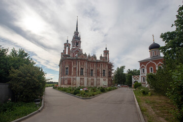 Fototapeta na wymiar Moscow region, city of Mozhaisk. View of the Mozhaisk Kremlin and Novo-Nikolsky Cathedral