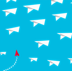 paper airplane and business