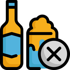 no alcohol beer whisky icon