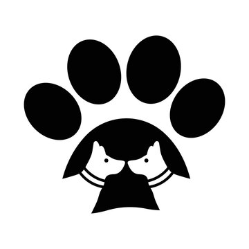 Pet dog animal logo design 