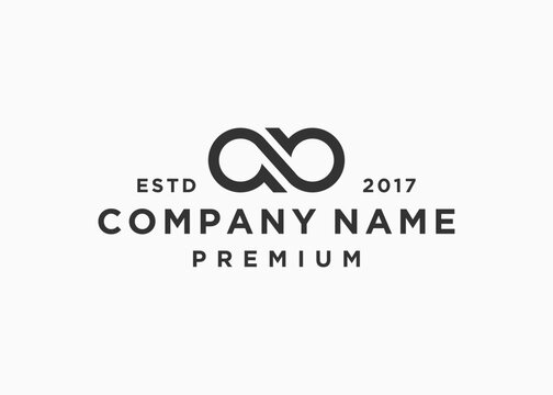 letter ab infinity logo design vector illustration template