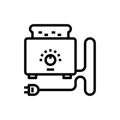 Art illustration symbol icon furniture logo household design sketch hand draw of toast roaster