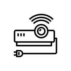 Art illustration symbol icon furniture logo household design sketch hand draw of projector