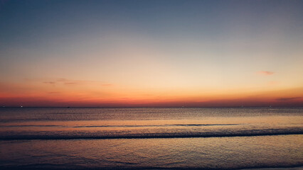 Fototapeta premium sunset view on tropical sea