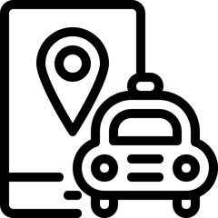 gps taxi icon