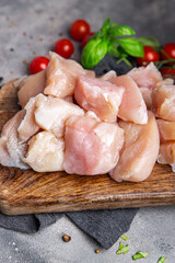raw chicken fillet meat slice poultry chicken breast meal food snack diet on the table copy space food background
