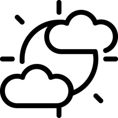 sun cloud icon