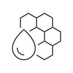 Honey and honeycomb line outline icon