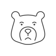 Bear or grizzly line outline icon